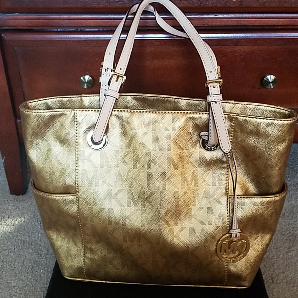 Michael Kors Gold Tote Bag